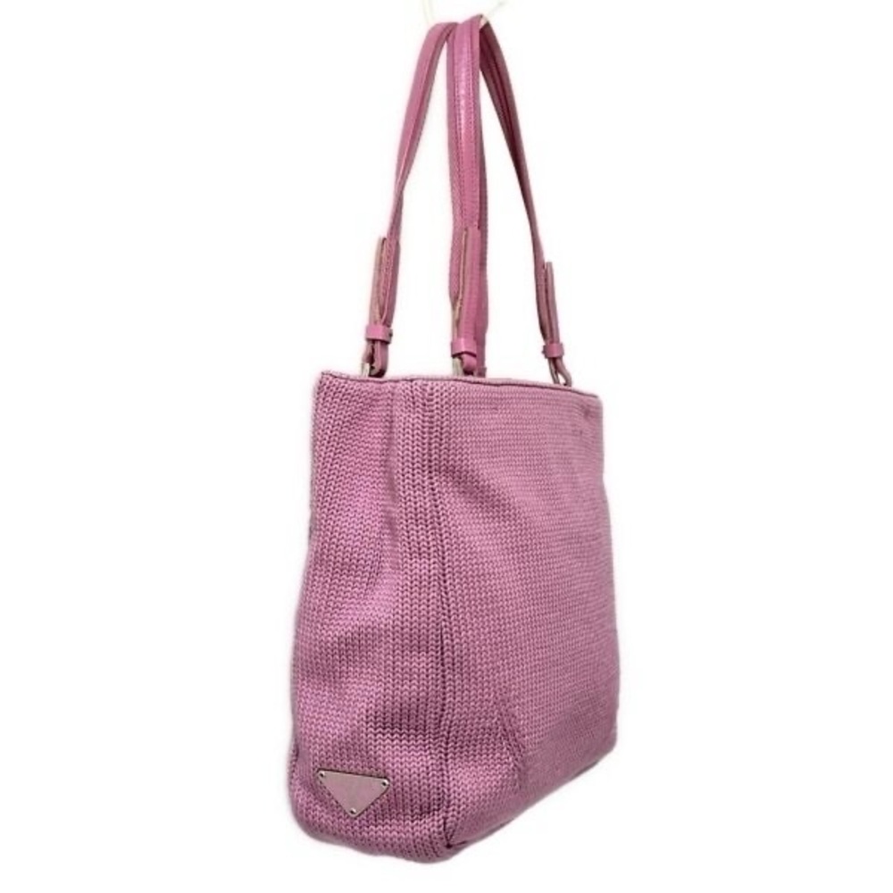 Prada 1999 pink knitted wool bag